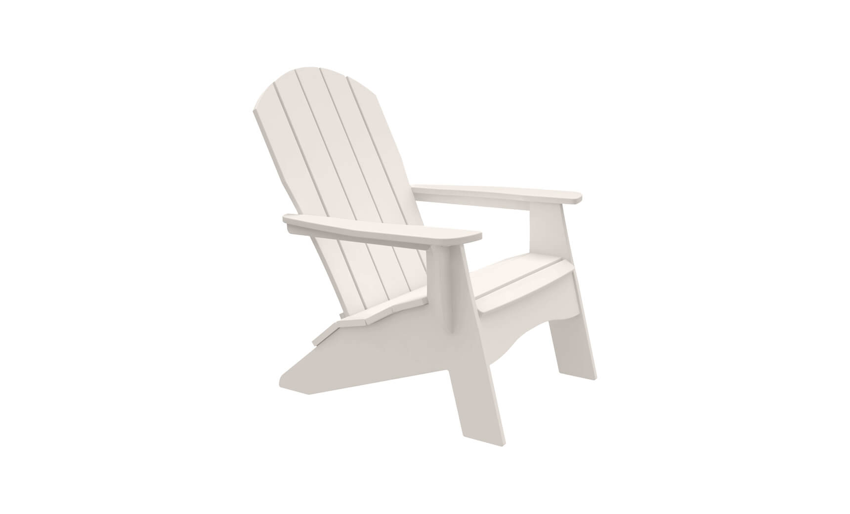 From the front left, the Legacy Adirondack chair by Ledge Lounger, with its slatted back and wide armrests, epitomizes outdoor furniture. Ideal for patio gatherings, it stands elegantly against a plain white background.