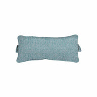 The Ledge Lounger Signature Headrest Pillow, a rectangular textured turquoise lumbar pillow with slightly rounded corners and side loops, is ideal for in-pool relaxation.