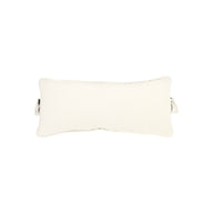 The Signature Headrest Pillow by Ledge Lounger features a cream color with edge piping, set against a white background. It offers customizable options ideal for in-pool relaxation.