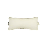 The Ledge Lounger Signature Headrest Pillow, a rectangular off-white cushion with subtle edge piping, is set against a white background and offers in-pool relaxation with customizable comfort.