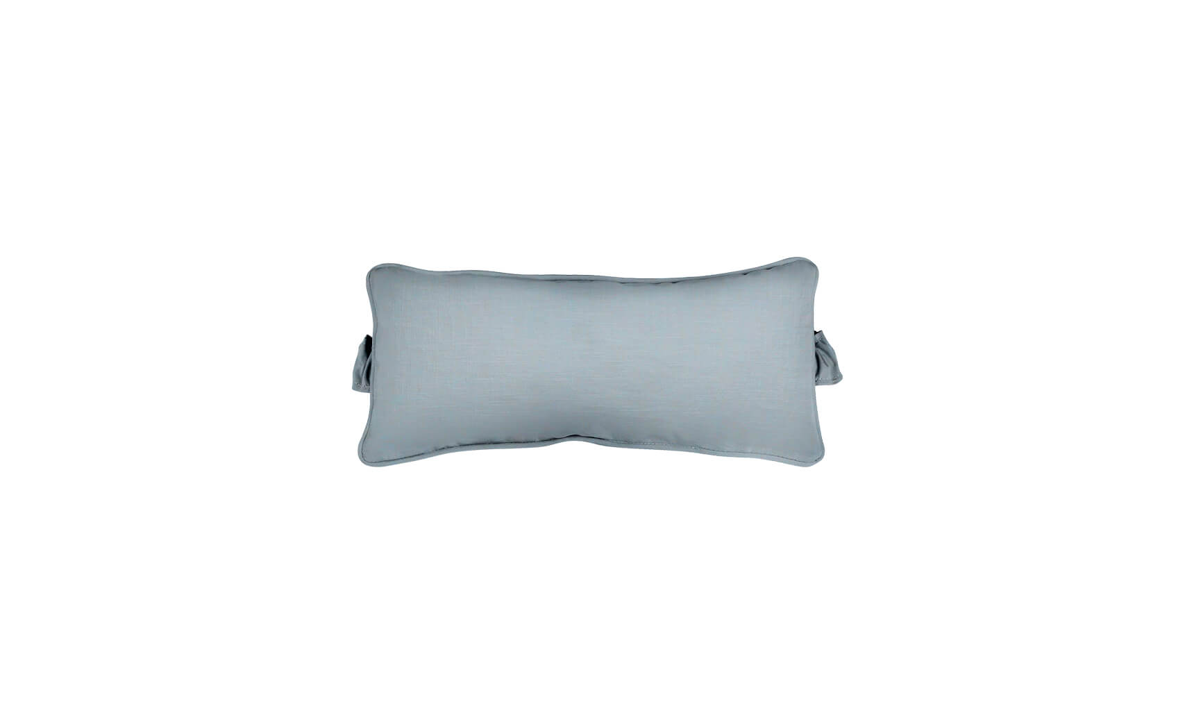 The Ledge Lounger Signature Headrest Pillow is a rectangular light gray pillow with a subtle sheen and softly curved edges, ideal for in-pool relaxation. Its minimalist design on a white background offers customizable options to complement any style.