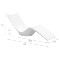 Elevate your indoor or outdoor space with the Autograph Chaise by Ledge Lounger. This modern white lounge chair boasts a sleek, wavy design, ensuring the ultimate lounging experience through perfect comfort and style.