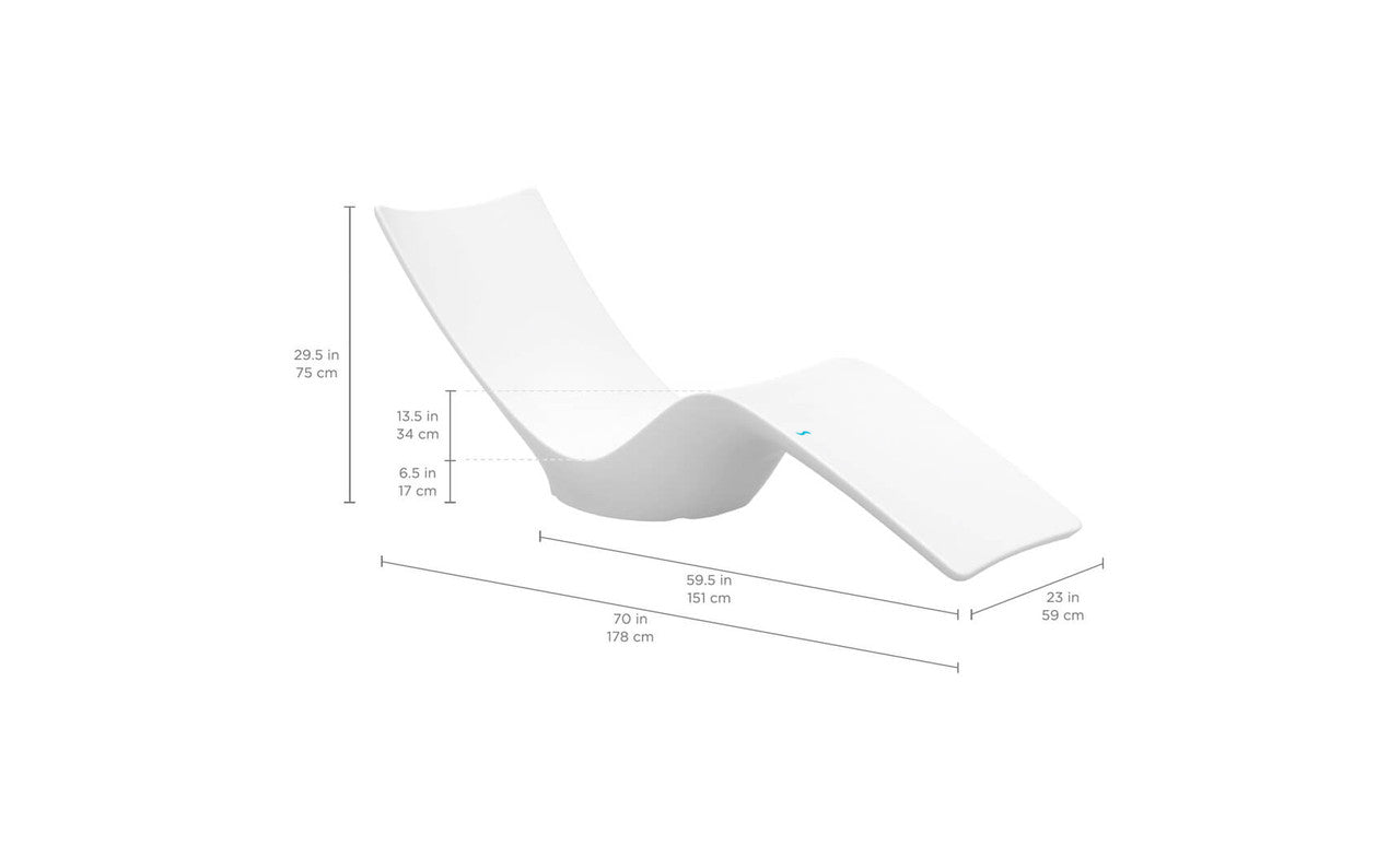 Elevate your indoor or outdoor space with the Autograph Chaise by Ledge Lounger. This modern white lounge chair boasts a sleek, wavy design, ensuring the ultimate lounging experience through perfect comfort and style.