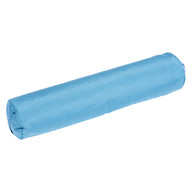 The Laze Doodle by Ledge Lounger is a cylindrical, light blue bolster pillow with a smooth texture, set against a white background.