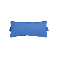 The Ledge Lounger Signature Headrest Pillow is a rectangular blue cushion with a soft texture and slightly wavy edges, ideal for in-pool relaxation, shown against a plain white background.