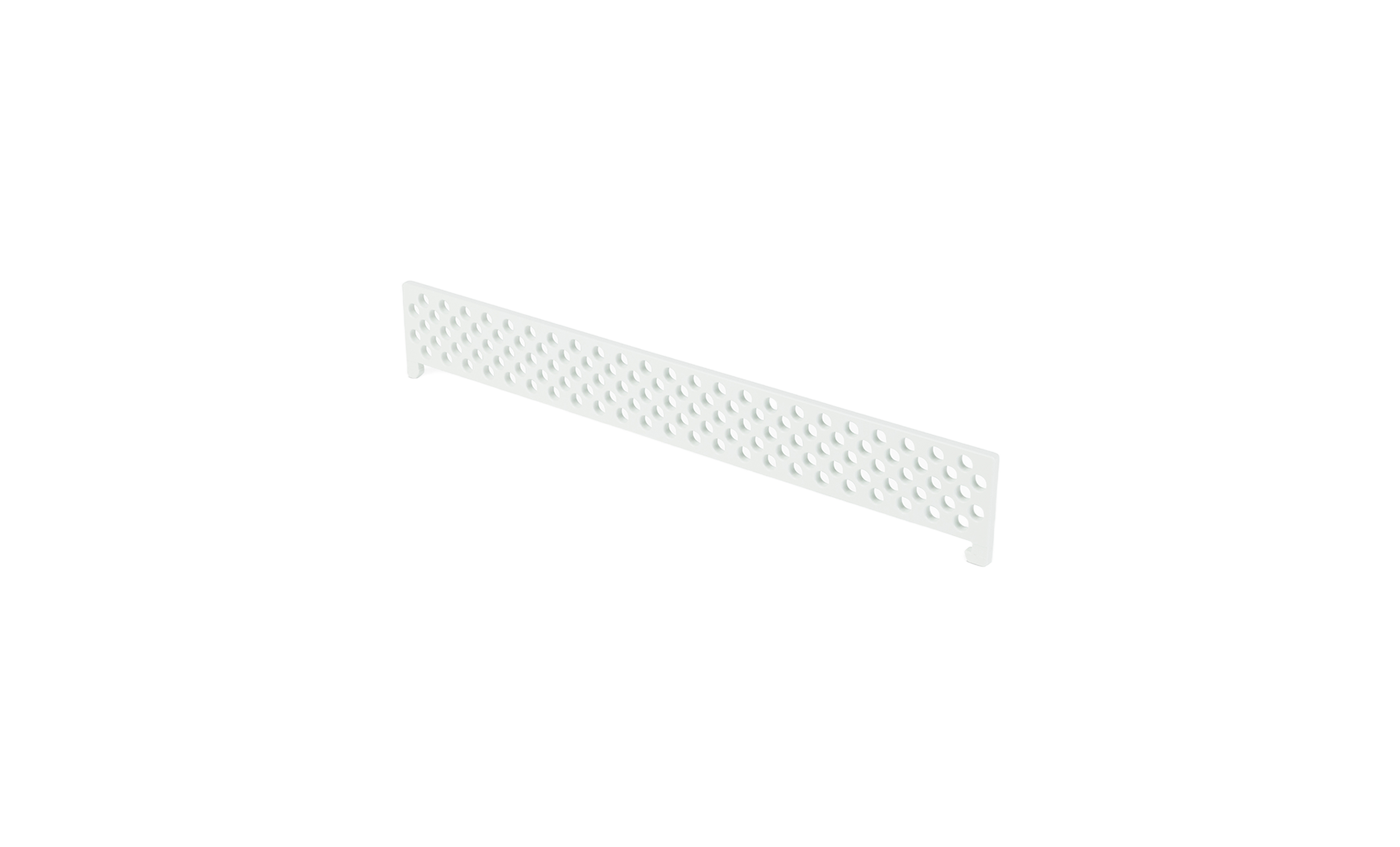 A Table Tennis Net by Ledge Lounger, rectangular and styled for modern spaces, with a sleek white finish and durable design, isolated on a plain white background.