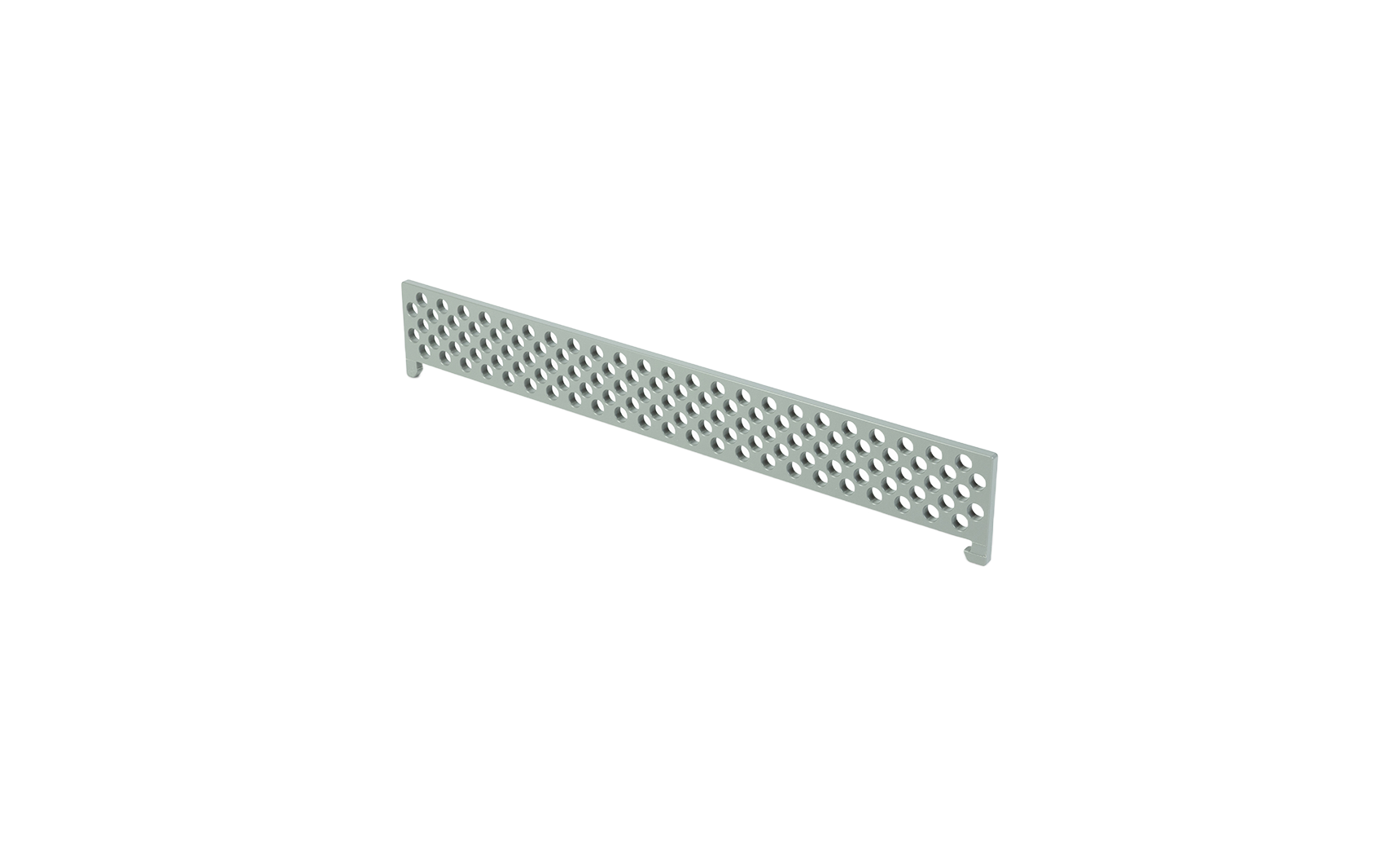 A Table Tennis Net by Ledge Lounger, shown on a white background, features a rectangular design with evenly spaced holes—ideal as a stylish accessory for Ledge Signature Barstools.