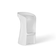 The Signature Barstool Bar Height by Ledge Lounger boasts a sleek, modern design in white, ideal for venues prioritizing style and practicality in outdoor entertaining spaces.