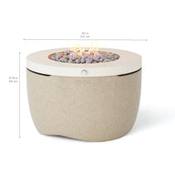 Ledge Halo Firepit Annotated Spec Image