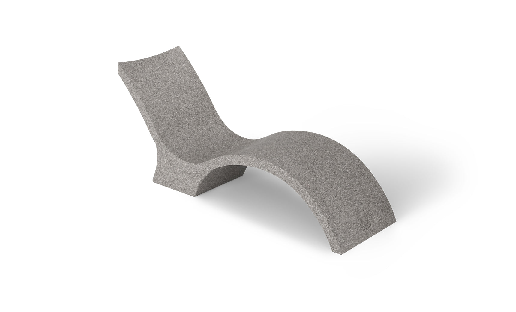 The Signature Chaise Deep by Ledge Lounger is a modern, sculptural chaise lounge perfect for your tanning ledge. It features a smooth gray surface and a wavy, minimalist design with a curved seat and backrest for an elegant silhouette ideal for sun relaxation.