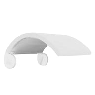 The Signature Chair Shade by Ledge Lounger is a minimalist, modern white table lamp with a curved, arch-like design. Its flat, elongated top and dual cylindrical bases enhance the sleek look of any in-pool tanning ledge or Signature Chair lounger with contemporary elegance.