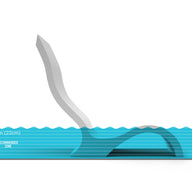 Diagram illustrating the recommended zone and drift zone where the Signature Chair by Ledge Lounger can be anchored. The chair mostly rests in the blue recommended 9m (29.5ft) zone, extending into the lighter drift zone, ideal for securing your outdoor oasis near a tranquil tanning ledge.