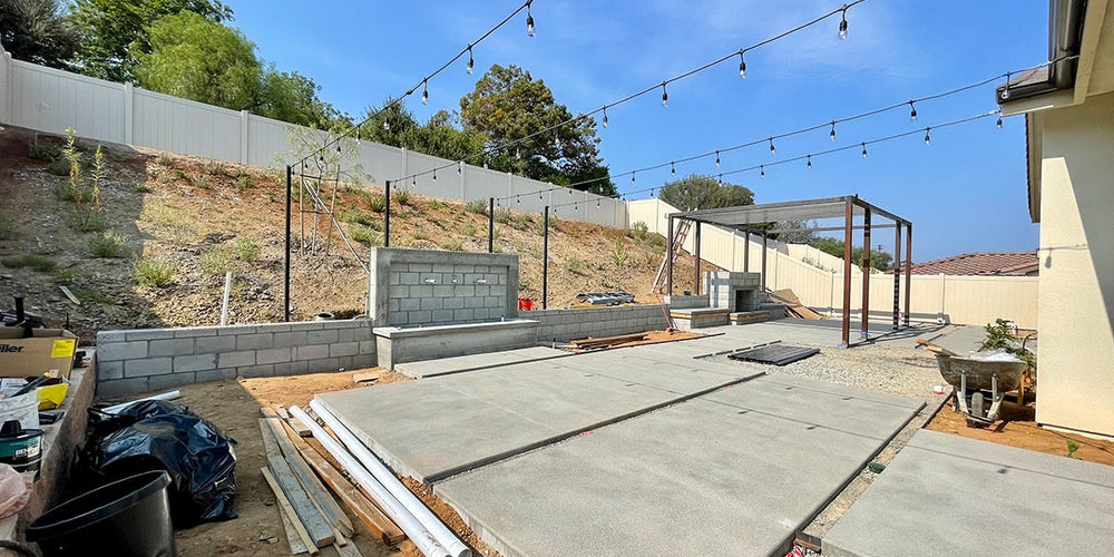 Outdoor space in the process of renovation