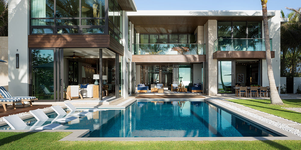Luxury outdoor space with a pool