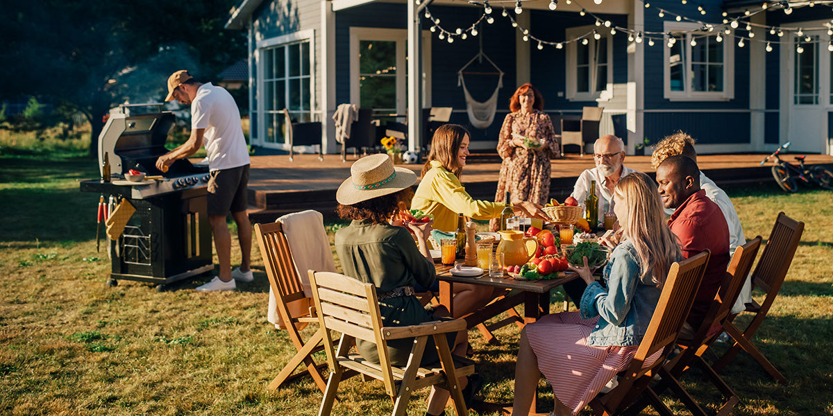 Lively outdoor barbecue