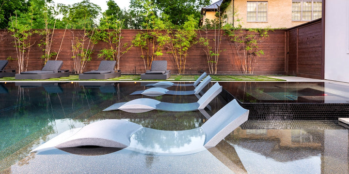 Ledge Signature Chaises on the tanning ledge