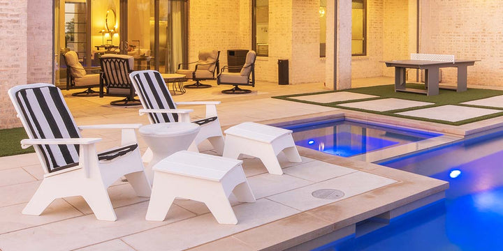 Adirondack chairs by the pool