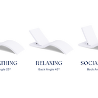 The Ledge Lounger Signature Adjustable Reclining Chaise offers three white in-pool loungers with 25°, 45°, and 60° backrest angles—ideal for sunbathing, relaxing, or socializing on your sun shelf or tanning ledge.