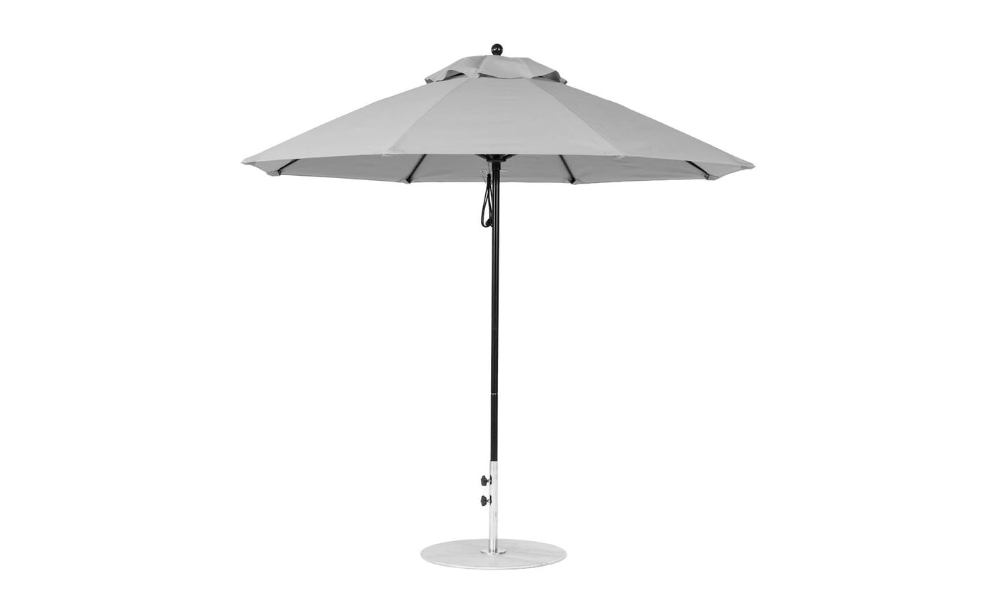 grain belt patio umbrella 9' Octagon Pulley Essential Fiberglass Umbrella Turquoise / Bronze