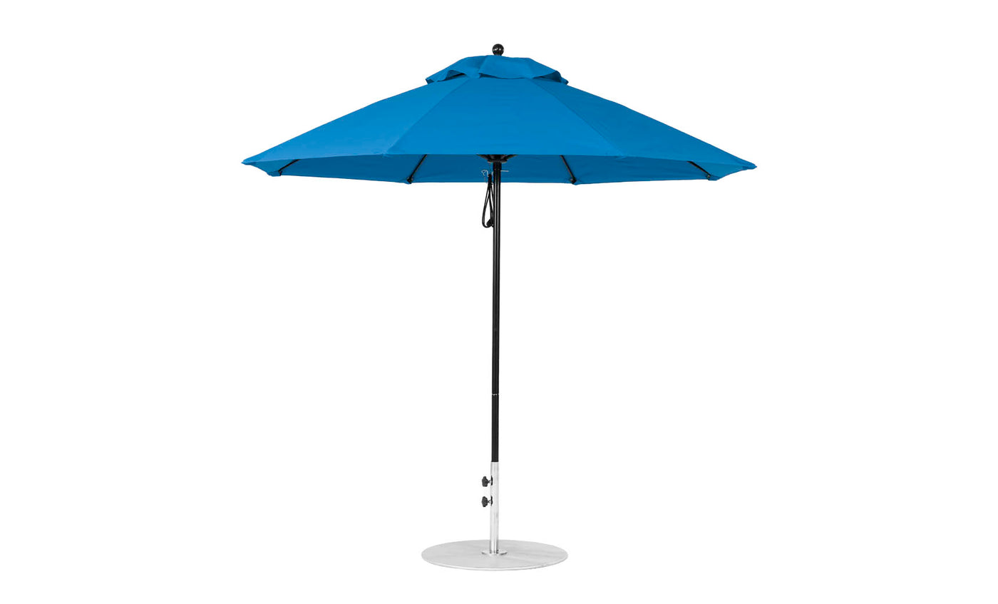 atleisure 9' airflow patio umbrella 9' Octagon Pulley Essential Fiberglass Umbrella Turquoise / Bronze