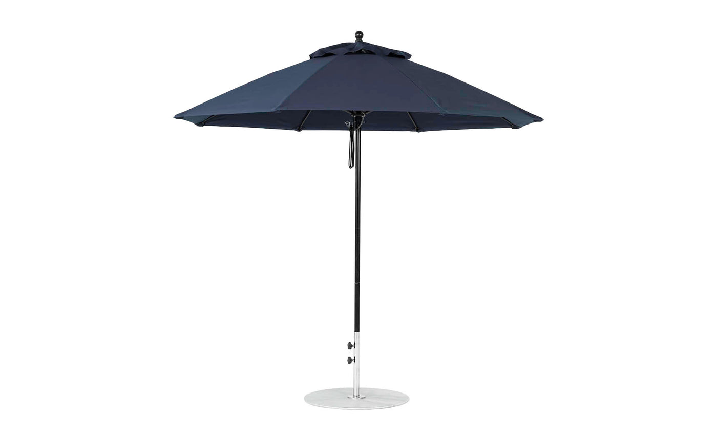 clemson tiger patio umbrella 9' Octagon Pulley Essential Fiberglass Umbrella Turquoise / White