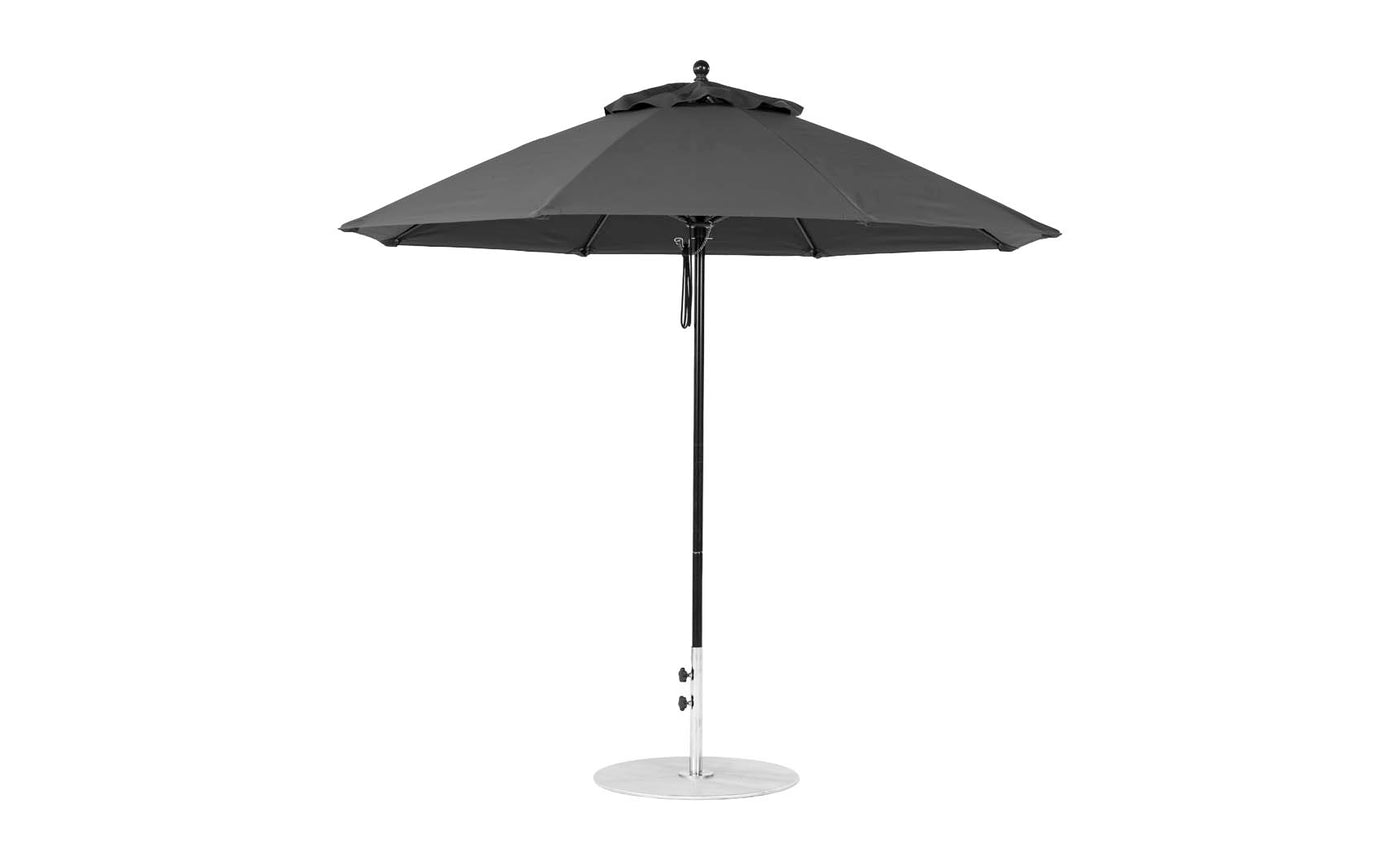 atleisure 9 airflow patio umbrella 9' Octagon Pulley Essential Fiberglass Umbrella Turquoise / White