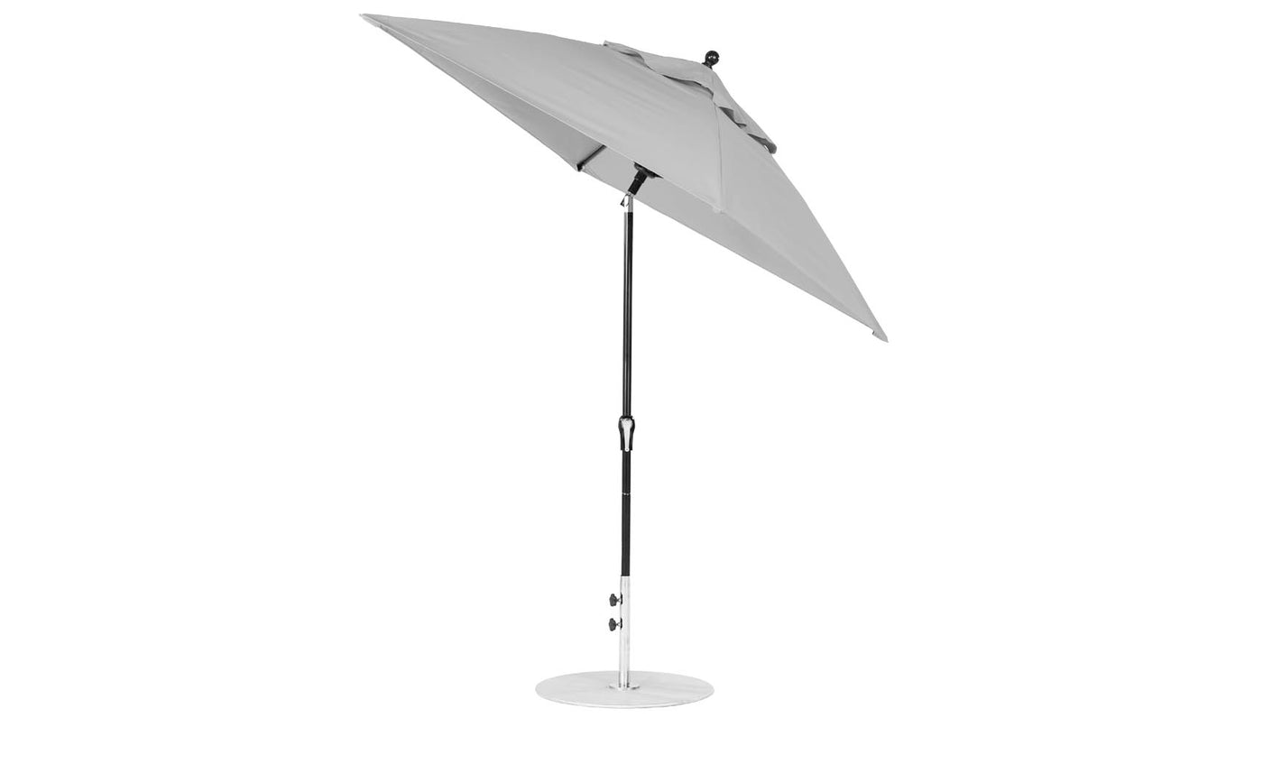 fiberglass patio umbrella grey 6.5' Square Crank Auto Tilt Essential Fiberglass Umbrella