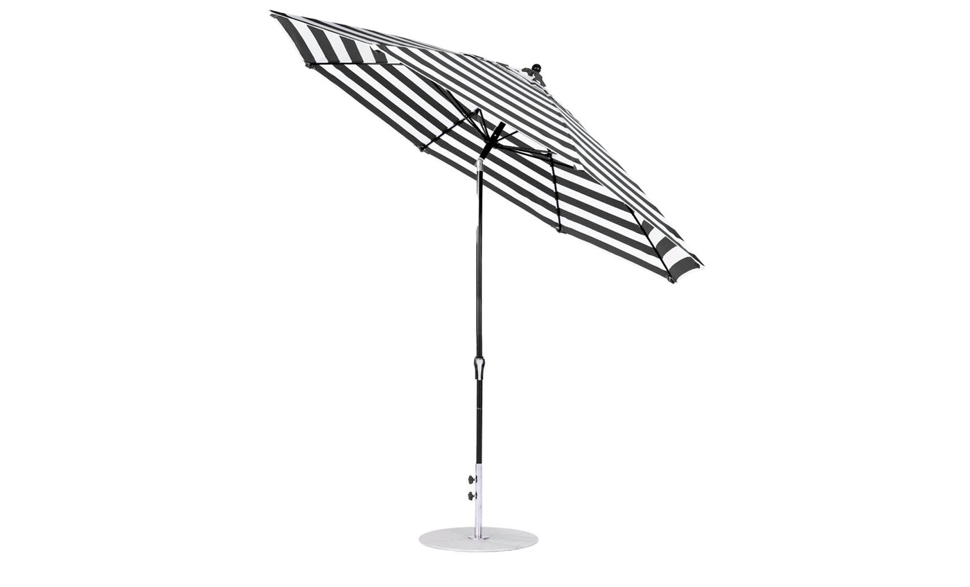 fiberglass pole patio umbrella tilt white 11' Octagon Crank Auto Tilt Essential Fiberglass Umbrella Pacific Blue / Matte Silver