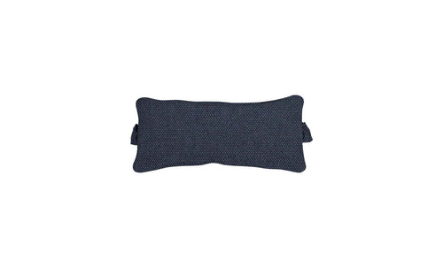 The Signature Headrest Pillow by Ledge Lounger is a dark gray rectangular throw pillow with textured fabric and slightly rounded corners, designed to complement any decor. Its customizable for use as a versatile headrest pillow for added comfort.