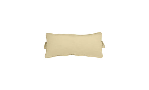 Discover the Ledge Lounger Signature Headrest Pillow, a rectangular beige lumbar pillow with subtle texture and rounded corners. Incredibly soft, its designed for optimal support and comfort. Customize it for a unique touch.