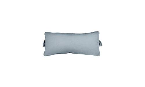 The Ledge Lounger Signature Headrest Pillow is a rectangular light gray pillow with a subtle sheen and softly curved edges, ideal for in-pool relaxation. Its minimalist design on a white background offers customizable options to complement any style.