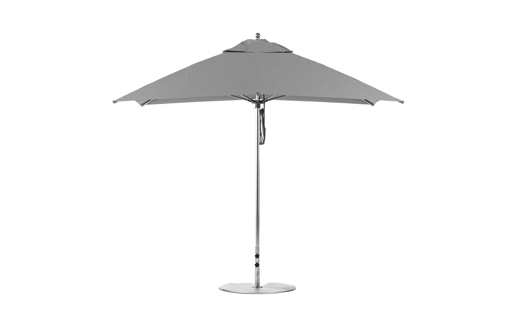 1.25 inch pole patio umbrella 8.5' Rectangle Pulley Essential Fiberglass Umbrella