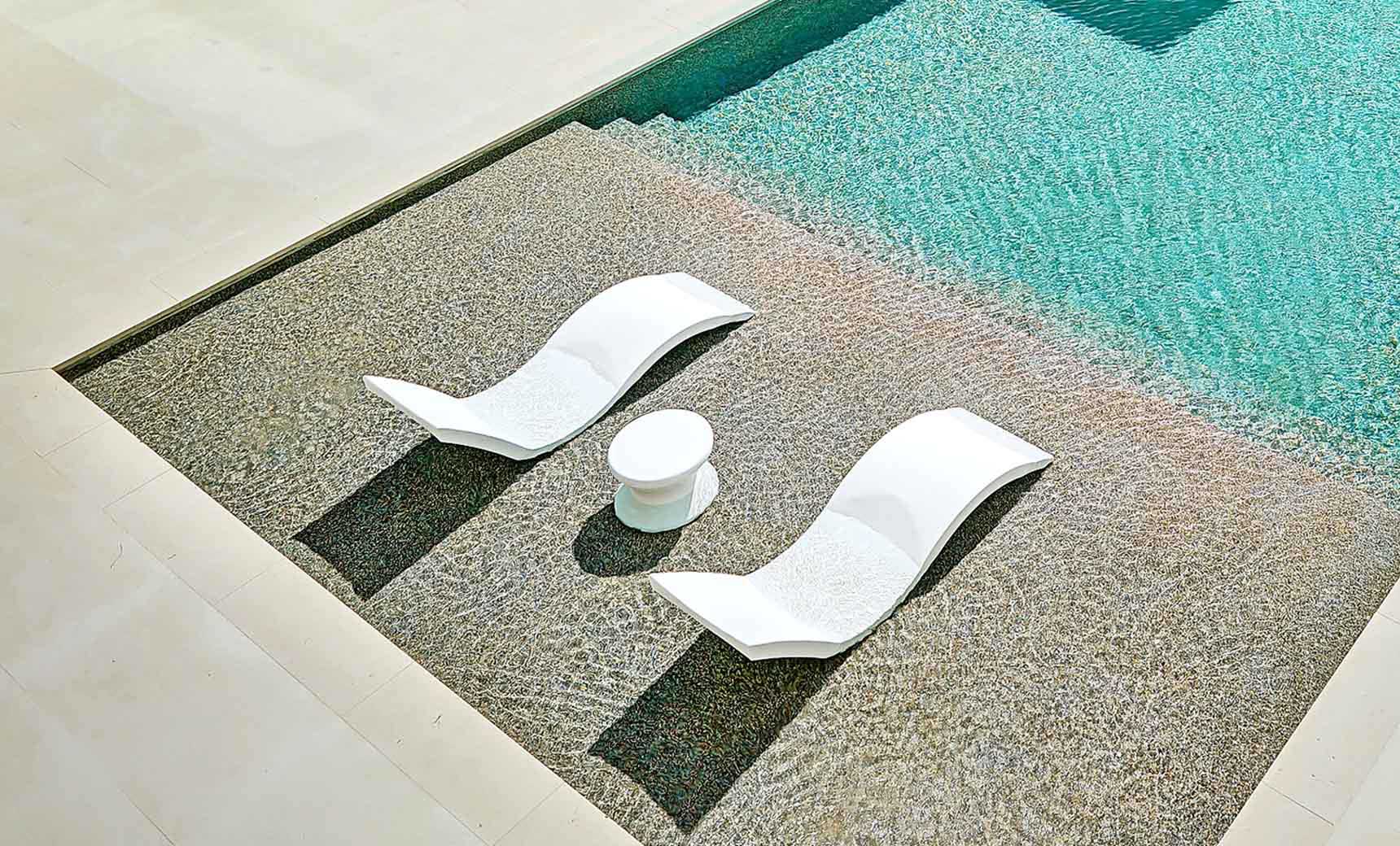 Outdoor Oasis In-Pool Furniture Bundle - Deep Chaise