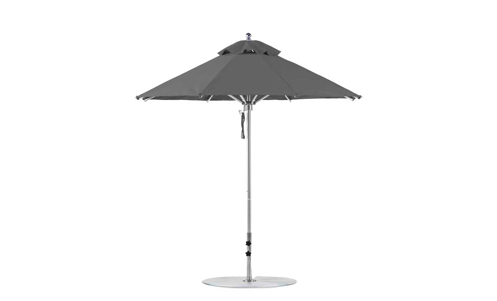 charcoal patio umbrella Ledge Lounger Premier Aluminum Umbrella