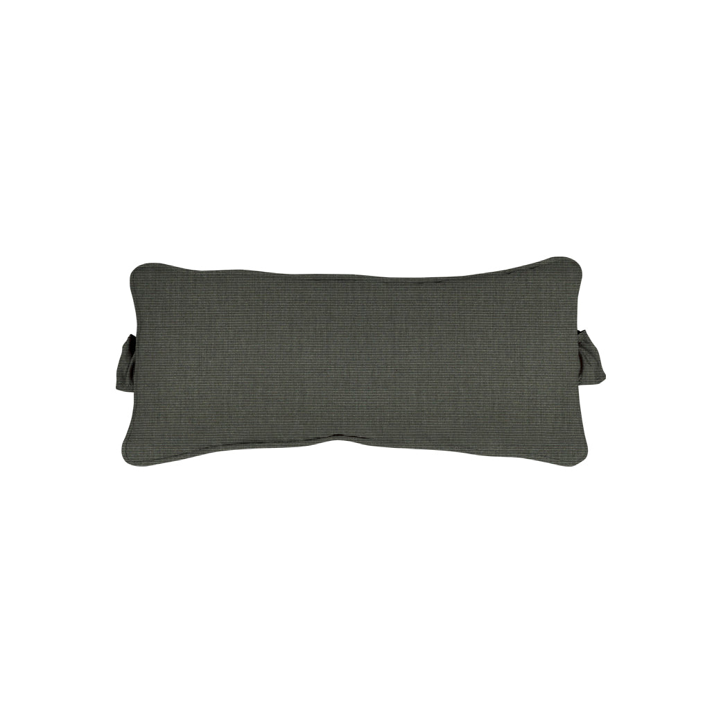 The Signature Headrest Pillow by Ledge Lounger is a dark green rectangular cushion with slightly curved edges, made of subtle textured fabric. It features handles on each side for easy carrying. Final sale.