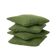 The Bean Bags Set of Four by Ledge Lounger are stacked on a white background, perfect as outdoor seating for your next gathering.