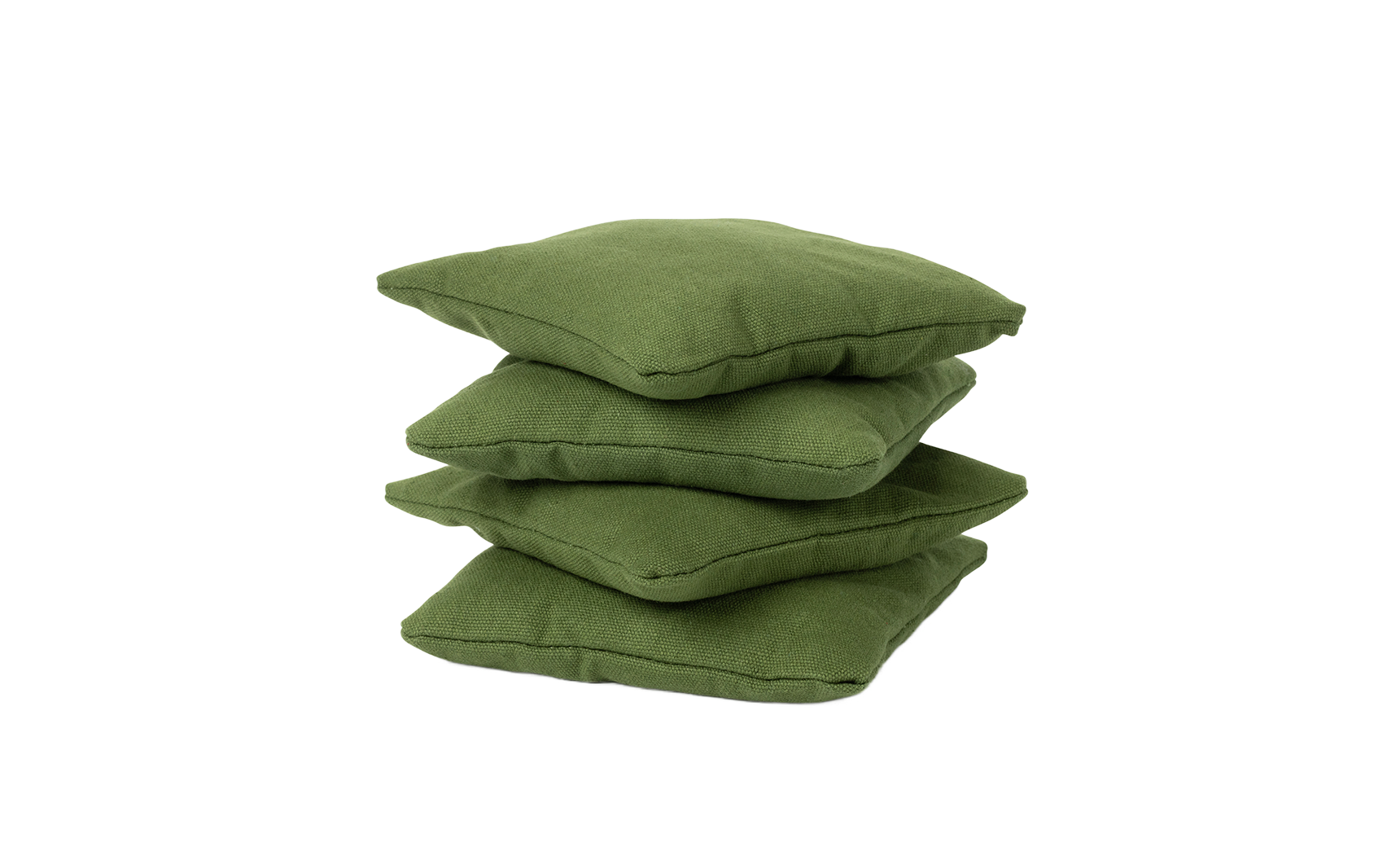 The Bean Bags Set of Four by Ledge Lounger are stacked on a white background, perfect as outdoor seating for your next gathering.