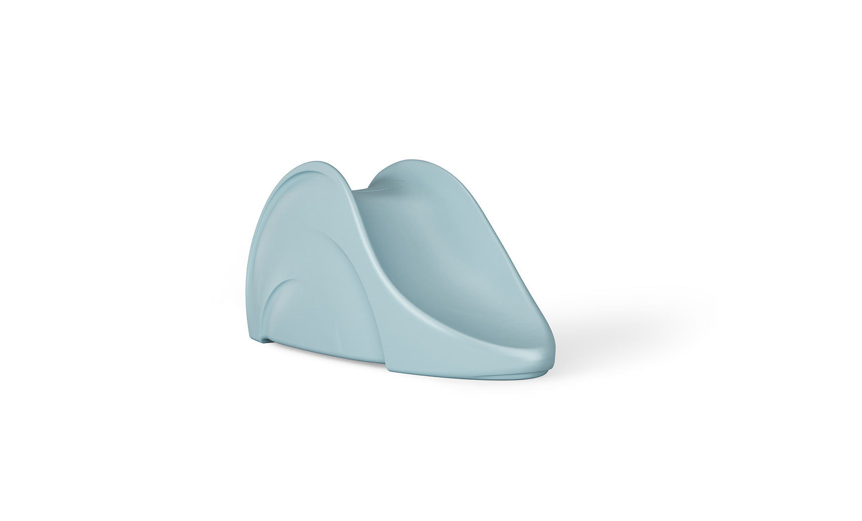 The Ledge Lounger Signature Slide is a childrens light blue slide with smooth, rounded edges and a compact design, perfect for sunny days by the tanning ledge. Set against a plain white background, its an inviting addition to any outdoor play area.