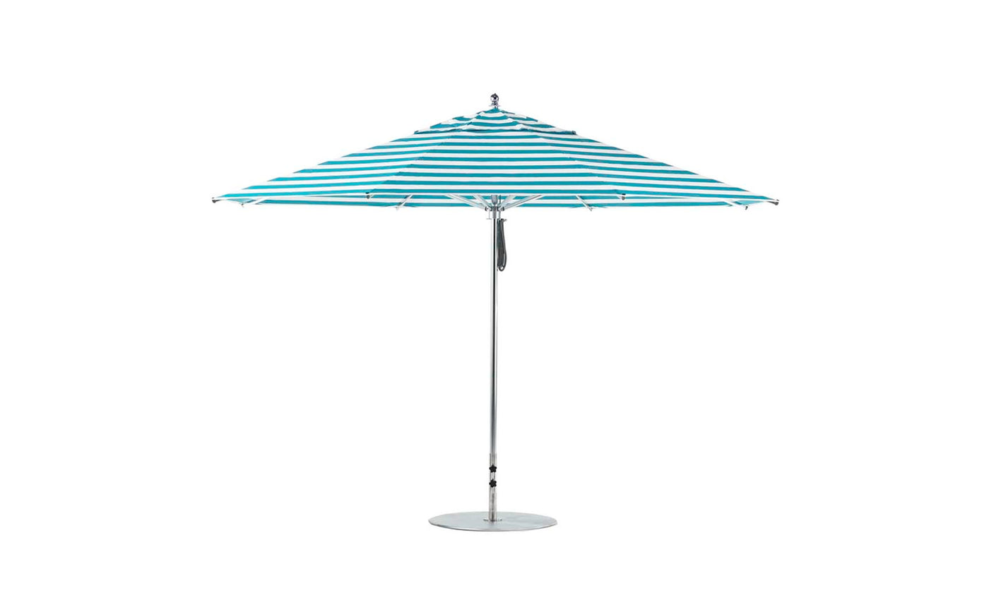 blue patio umbrella silver pole BLUU Aluminum Outdoor Umbrella, 5-YEAR Fade-Resistant Outdoor Market Patio Table with Push Button Tilt, for Pool, Deck, Garden and Lawn This heavy duty 9 foot commercial grade umbrella by California Umbrella offers all the features a residential or commercial owner demands 13' Octagon Pulley Premier Umbrella