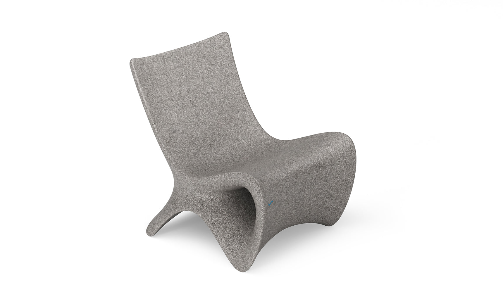 The Autograph Chair by Ledge Lounger epitomizes elevated ergonomics with its sleek gray design, curved lines, and armless frame, creating a streamlined look. Perfect for any space, it stands elegantly on a white background offering both comfort and style.