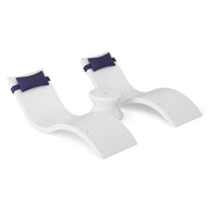 The Ledge Lounger Signature Chaise Headrest Pillow and Side Table In-Pool Set includes two navy headrests and a round table for your pool ledge—bringing comfort and style inspired by Signature In-Pool Chaise Loungers to your outdoor space.