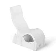 The Ledge Lounger Signature Chair With Tall Riser is a modern, white, molded plastic lounge chair with a curved, ergonomic design—ideal as an in-pool lounger—shown against a plain white background.