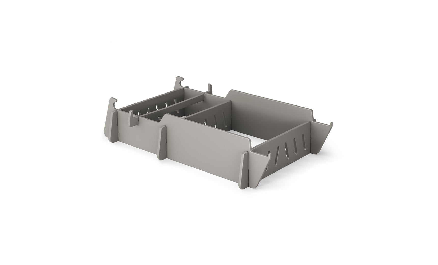 The Ledge Lounger Signature Lowback Chair With Riser keeps your poolside organized and stylish, just like a drawer organizer keeps essentials tidy. Shown on a white background.