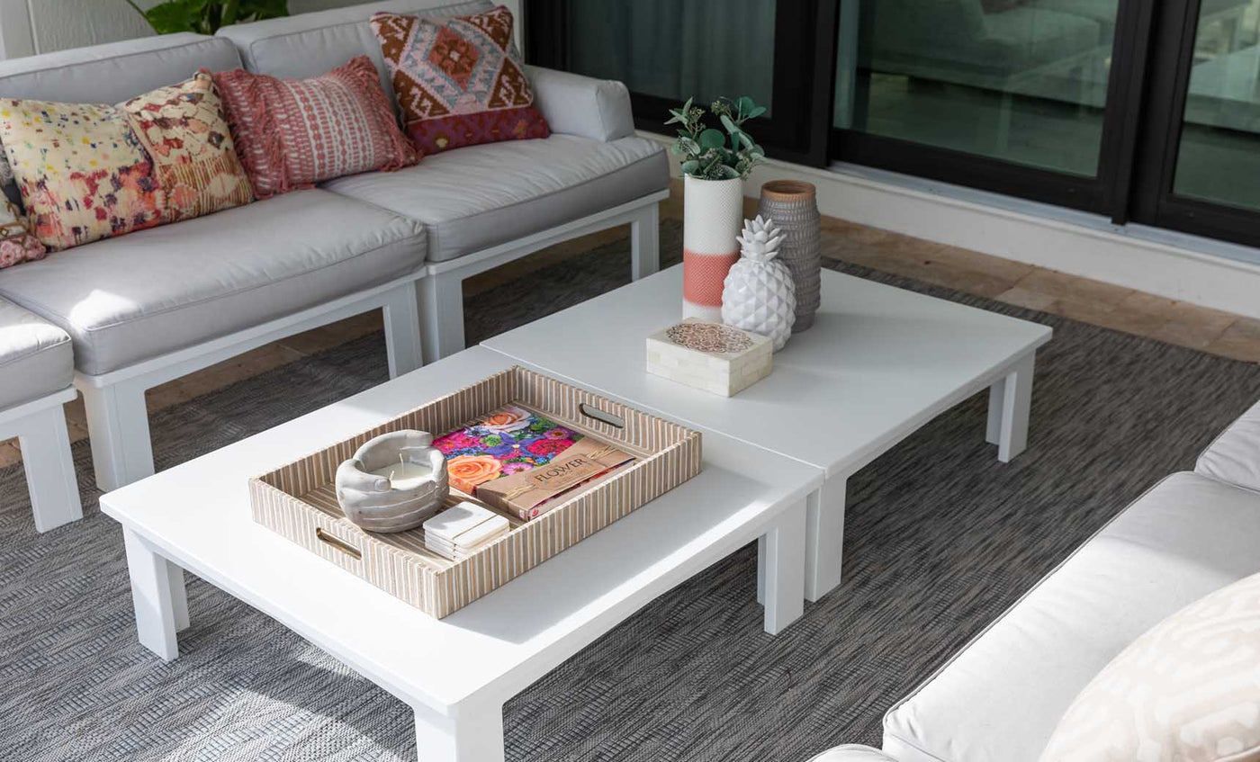 Contemporary Square Garden Coffee Table Square Coffee Table