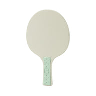 A simple beige Table Tennis Paddle with a light green handle from Ledge Lounger, shown against a white background.
