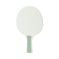 The Ledge Lounger Table Tennis Paddle features a white, oval-shaped face and a light green textured handle, shown isolated on a white background.