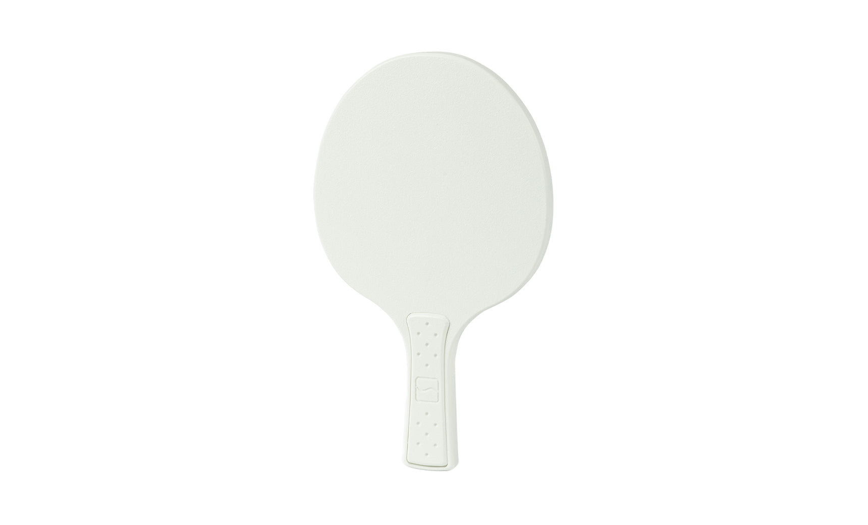 The Ledge Lounger Table Tennis Paddle features an oval shape with a textured surface and short handle, reminiscent of a ping pong paddle, displayed against a plain white background.