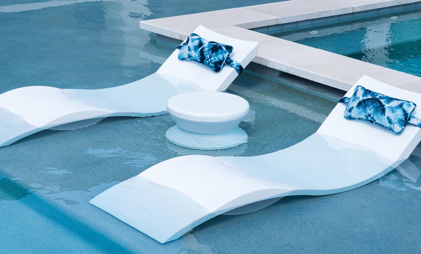 Pool Furniture Baja Lounger Baja Shelf Pool Deck Chaise Lounge