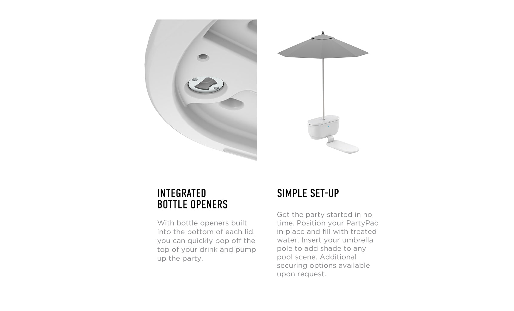 PartyPad (TM) - Ledge Pool Swim Up Bar