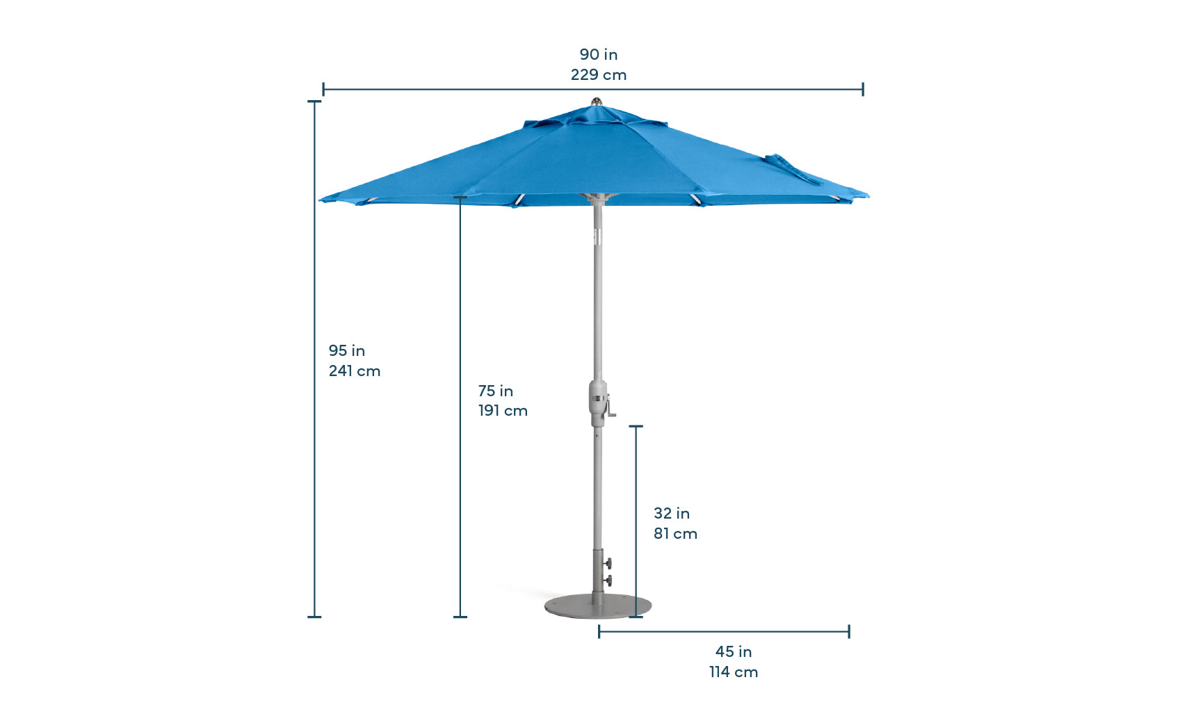 7.5' Octagon Signature 360° Tilt Umbrella